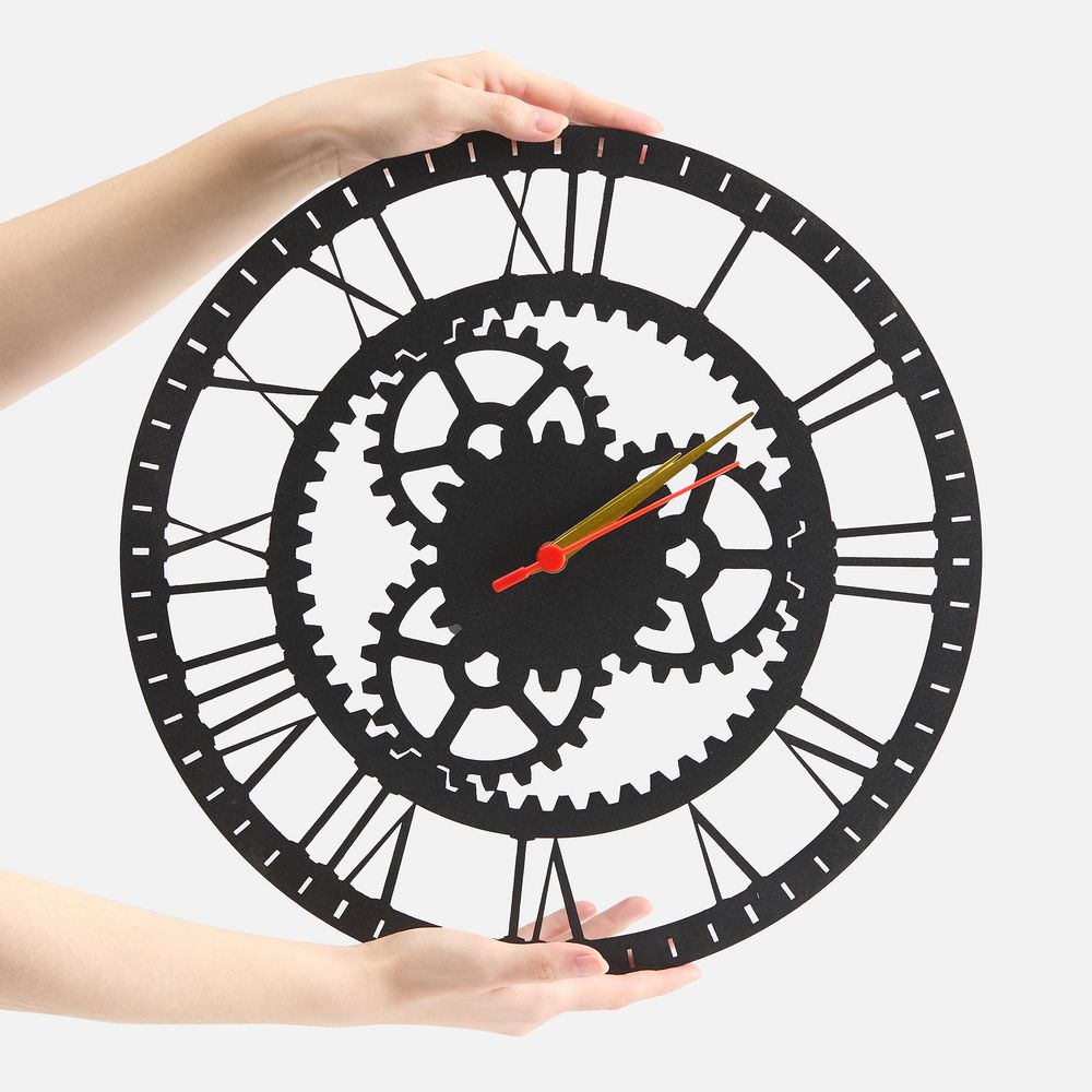 Часы «Ход времени», черные — изображение 6