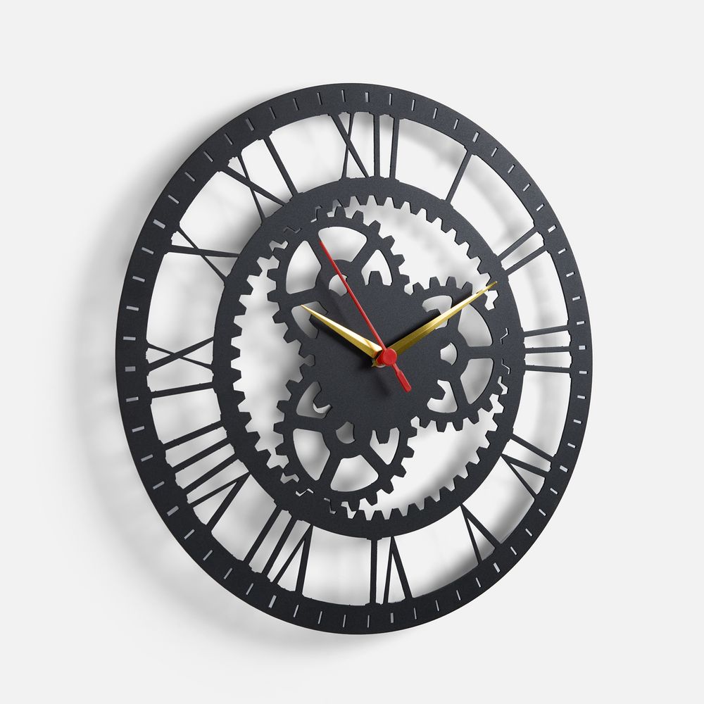 Часы «Ход времени», черные — изображение 2