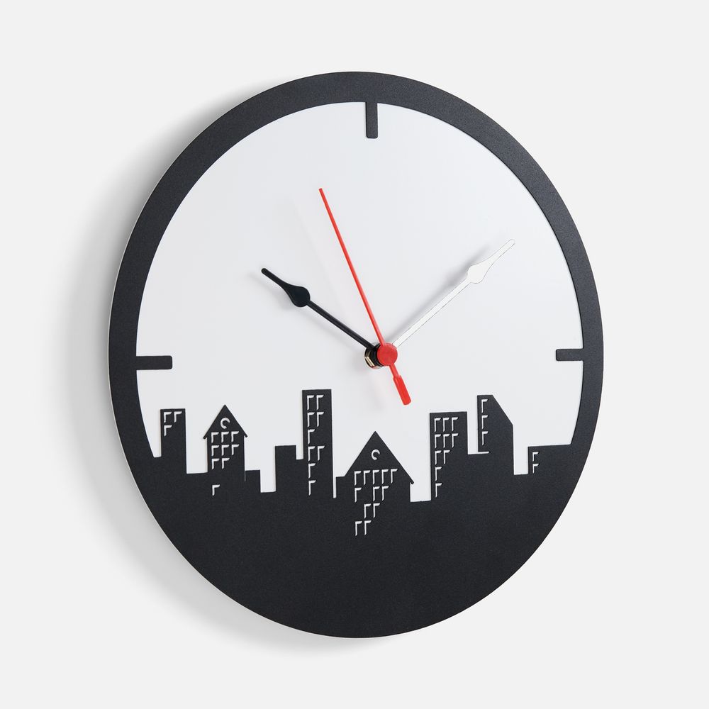 Часы «Города», черные — изображение 2