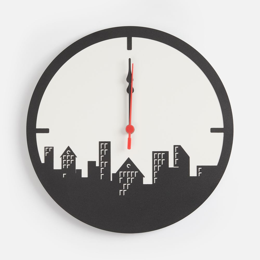 Часы «Города», черные — изображение 3