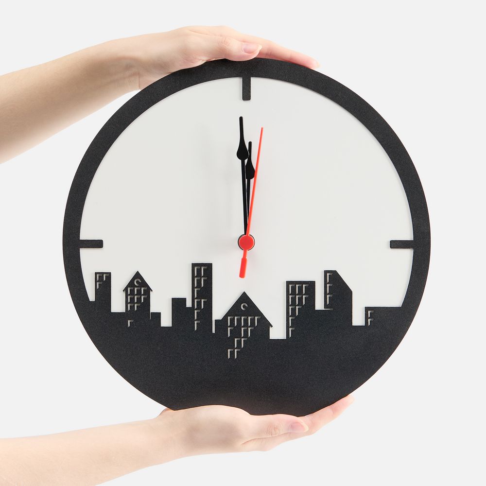 Часы «Города», черные — изображение 6