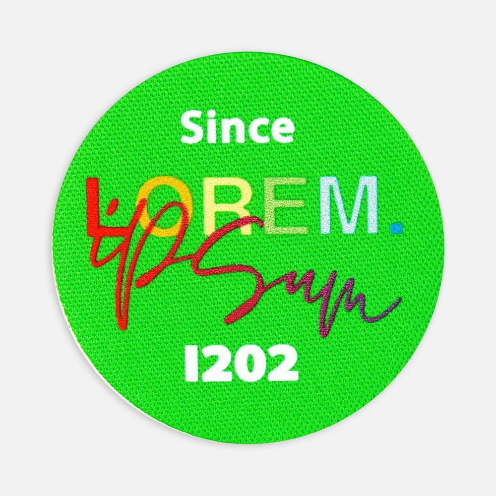 Наклейка тканевая Lunga Round, M, зеленый неон — изображение 3