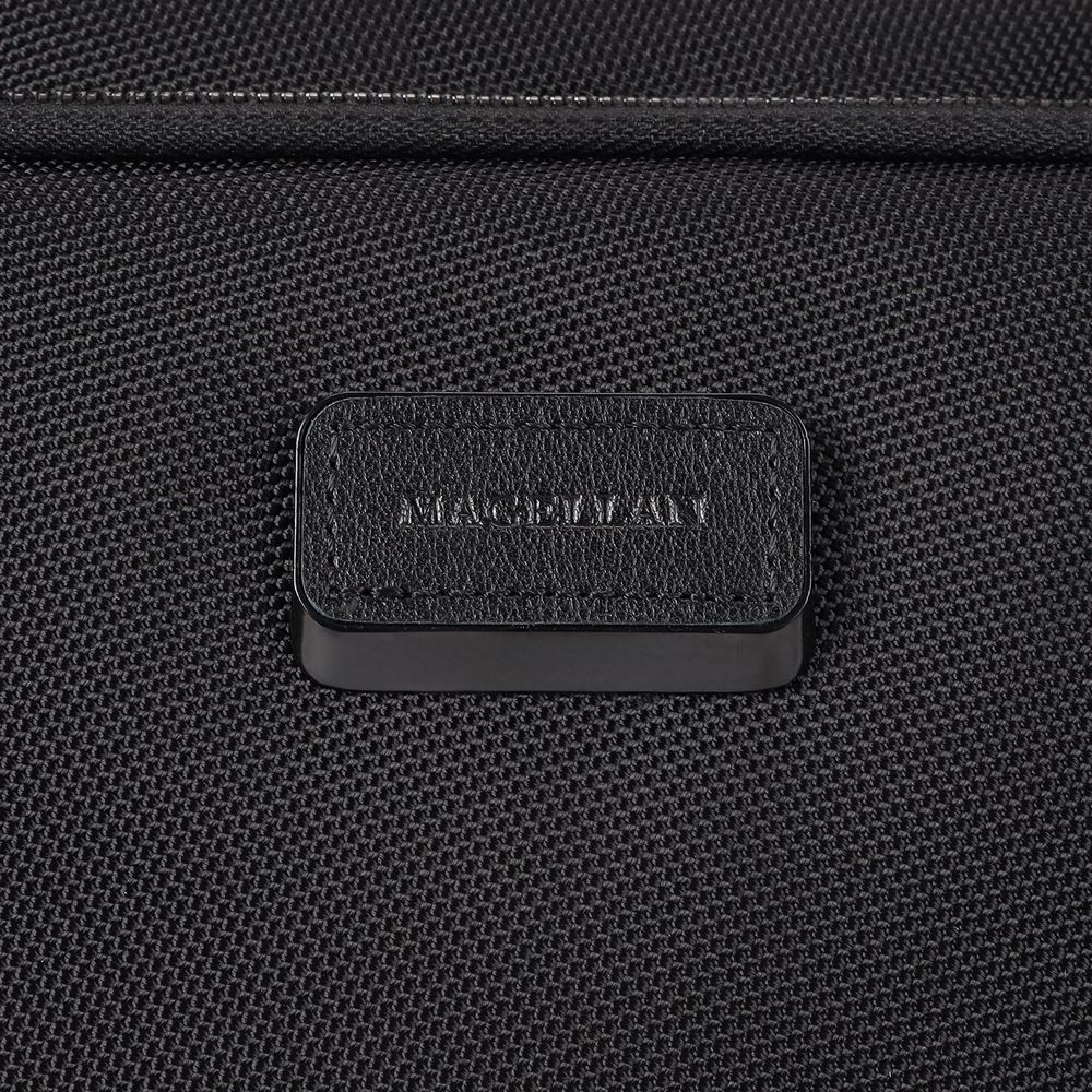 Сумка для ноутбука Santiago с кожаной отделкой, черная — изображение 9