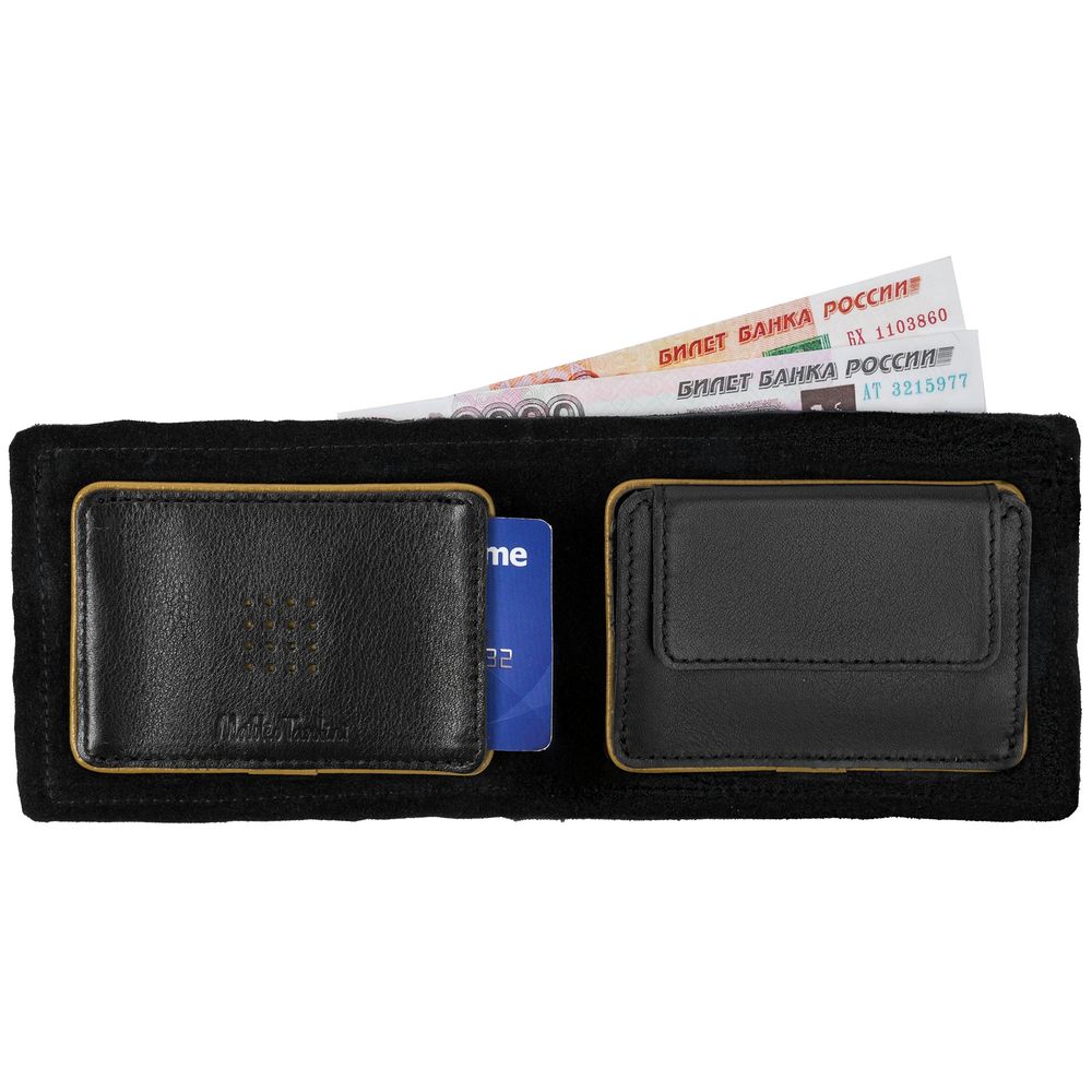 Кошелек Partinico, черный с золотистым — изображение 6