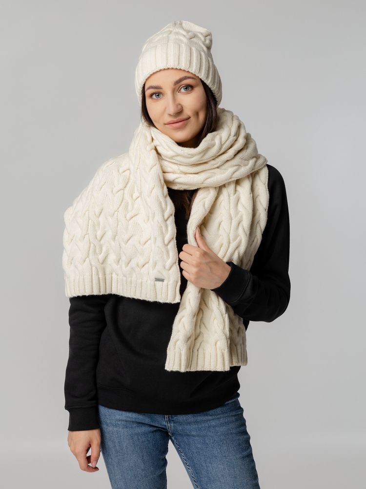 Шарф Loren, молочно-белый (ванильный) — изображение 8