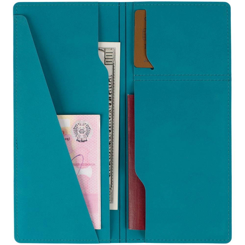 Дорожный органайзер Nubuk, бирюзовый — изображение 4