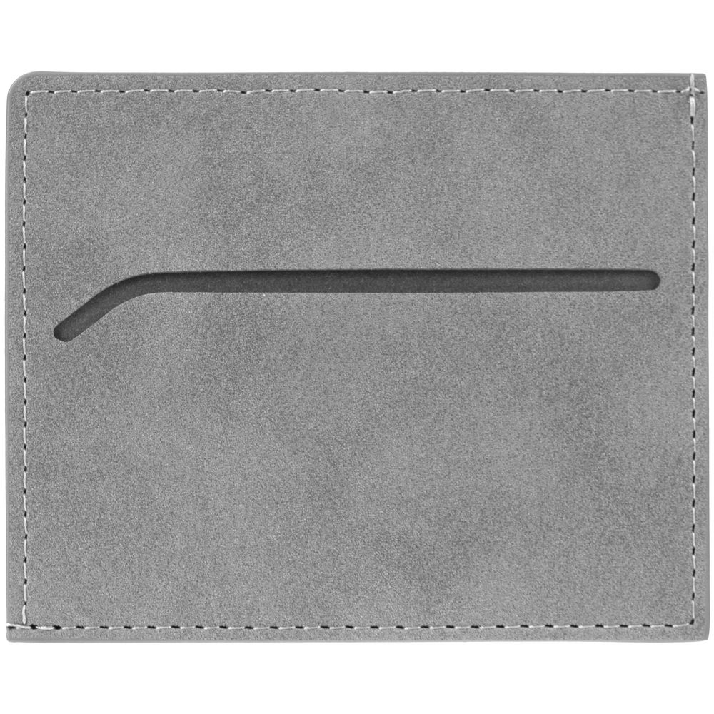 Чехол для карточек Nubuk, светло-серый — изображение 4