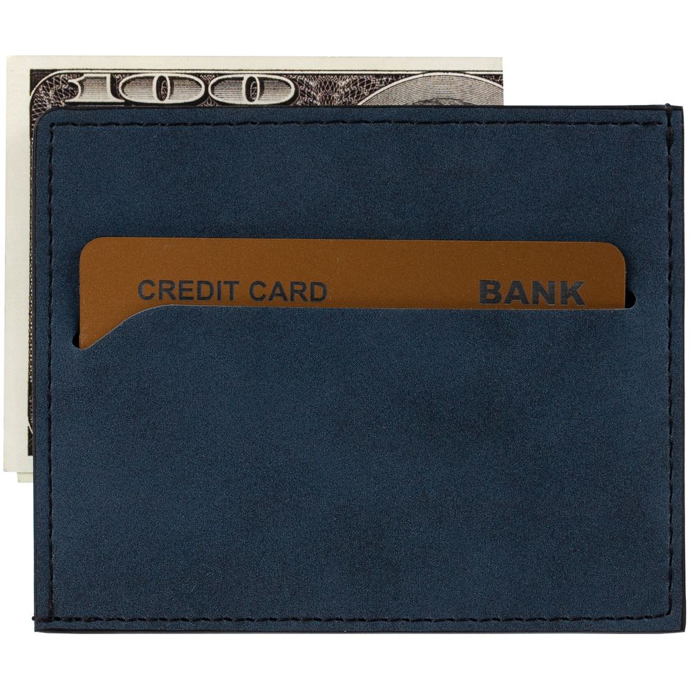 Чехол для карточек Nubuk, синий — изображение 6