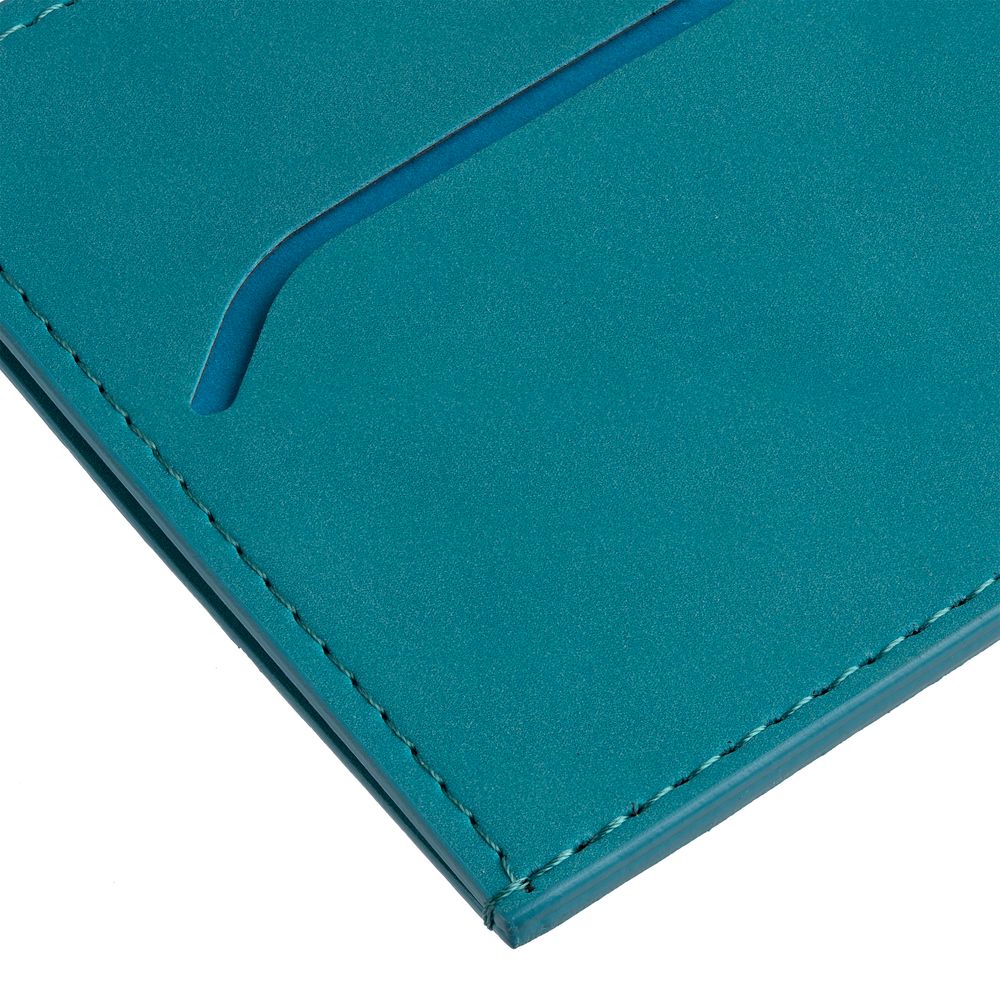 Чехол для карточек Nubuk, бирюзовый — изображение 7