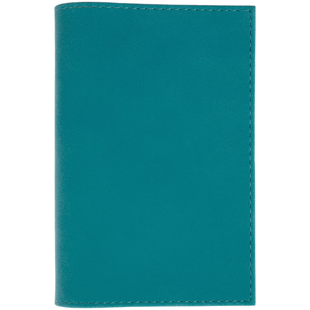 Обложка для паспорта Nubuk, бирюзовая — изображение 2