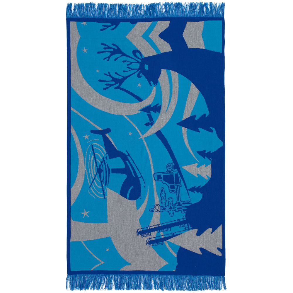 Плед с бахромой на заказ Tricksy Net, 2 цвета, S, полушерсть — изображение 4