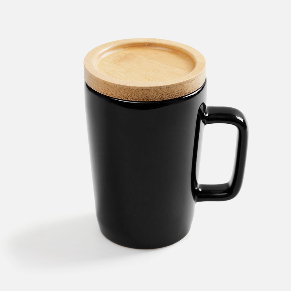 Кружка Vierra с крышкой-костером, черная