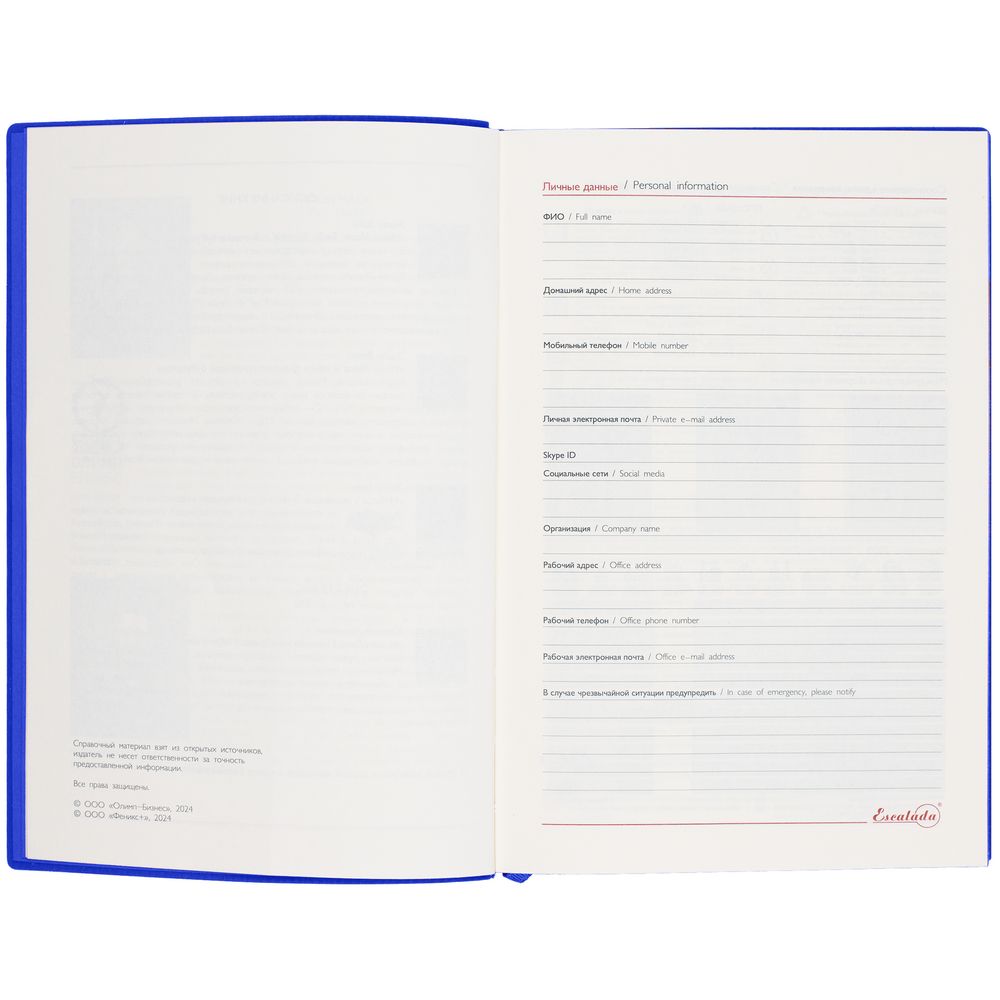 Ежедневник Martos, недатированный, синий — изображение 11