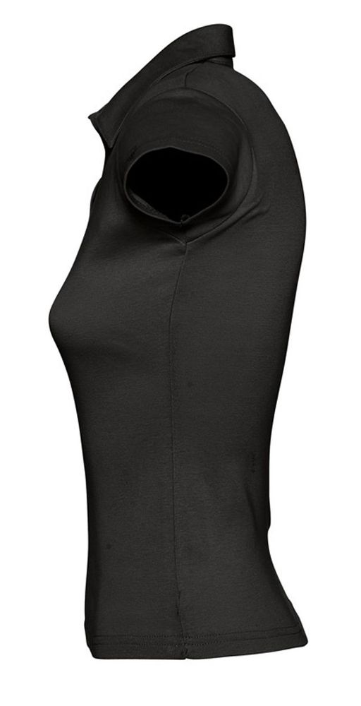 Рубашка поло женская без пуговиц Pretty 220, черная — изображение 4