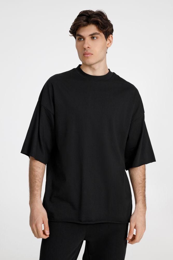 Футболка оверсайз унисекс T9, черная — изображение 2