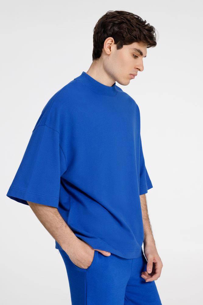 Футболка оверсайз унисекс T9, синяя — изображение 3