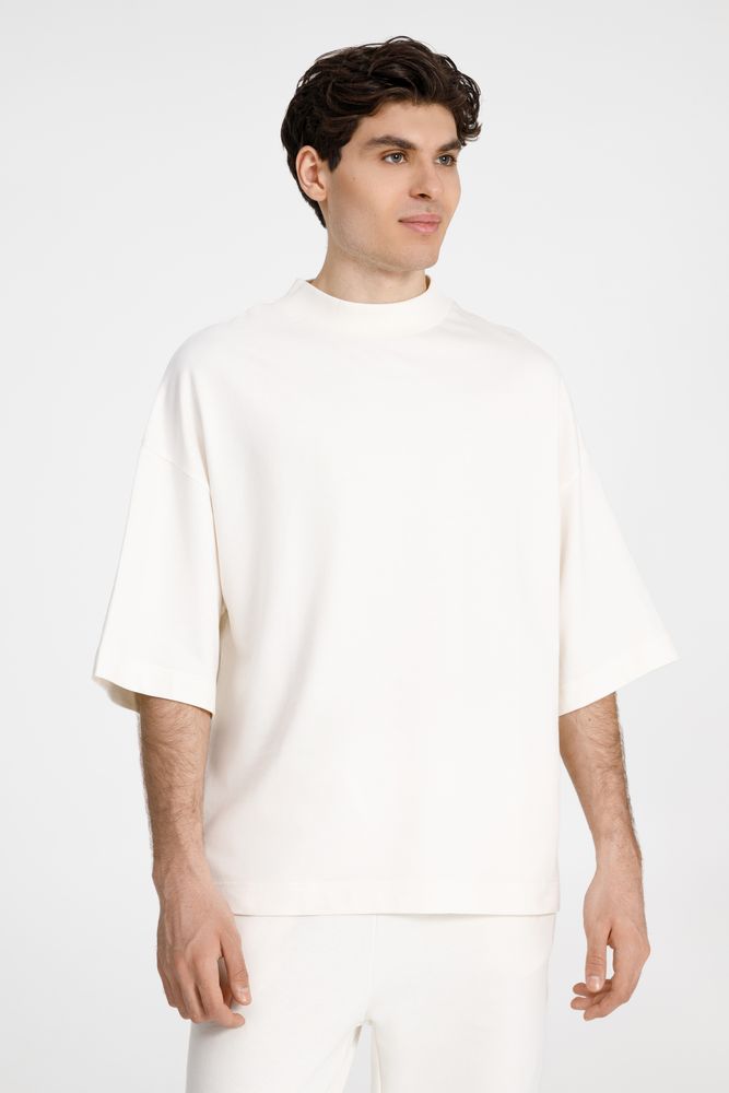 Футболка оверсайз унисекс T9, молочно-белая — изображение 2
