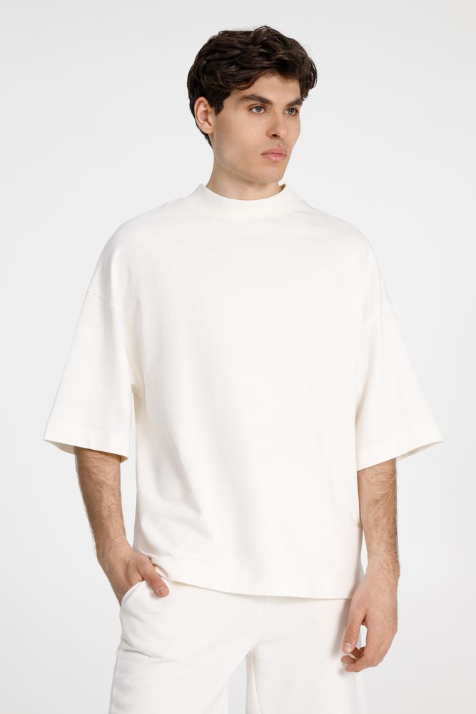 Футболка оверсайз унисекс T9, молочно-белая — изображение 3