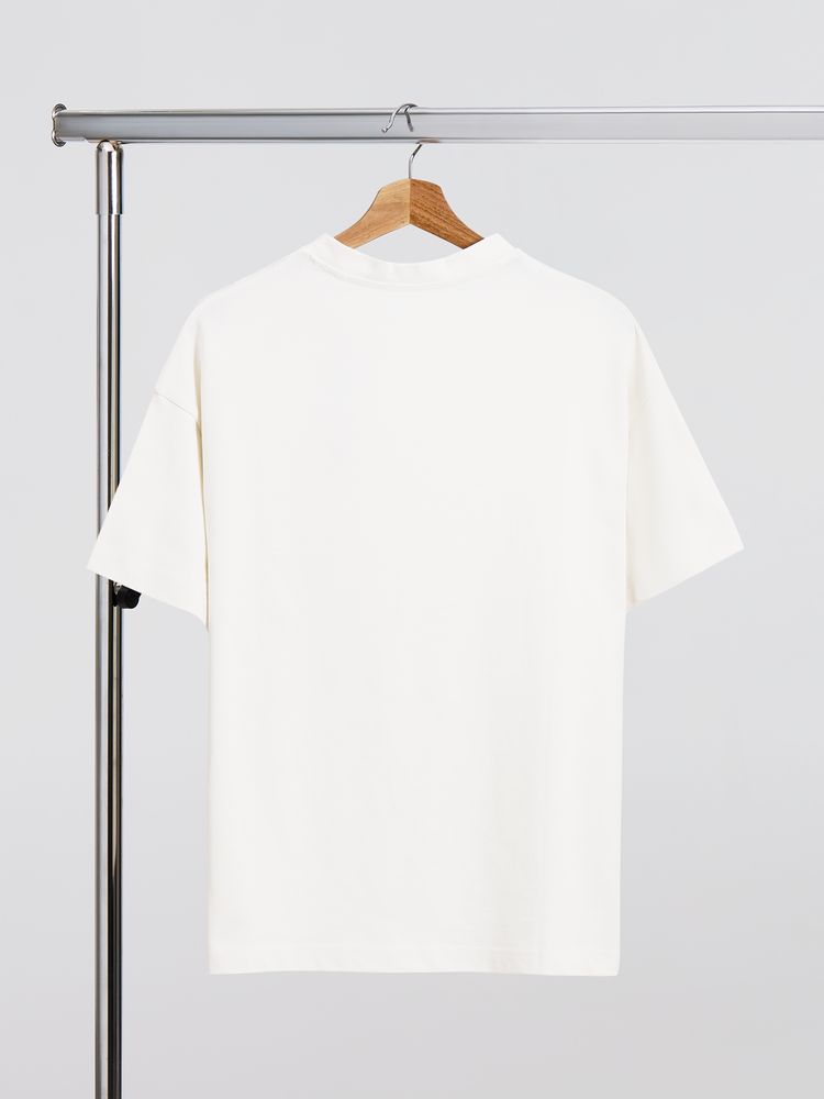 Футболка оверсайз унисекс Sinkopa, молочно-белая — изображение 4