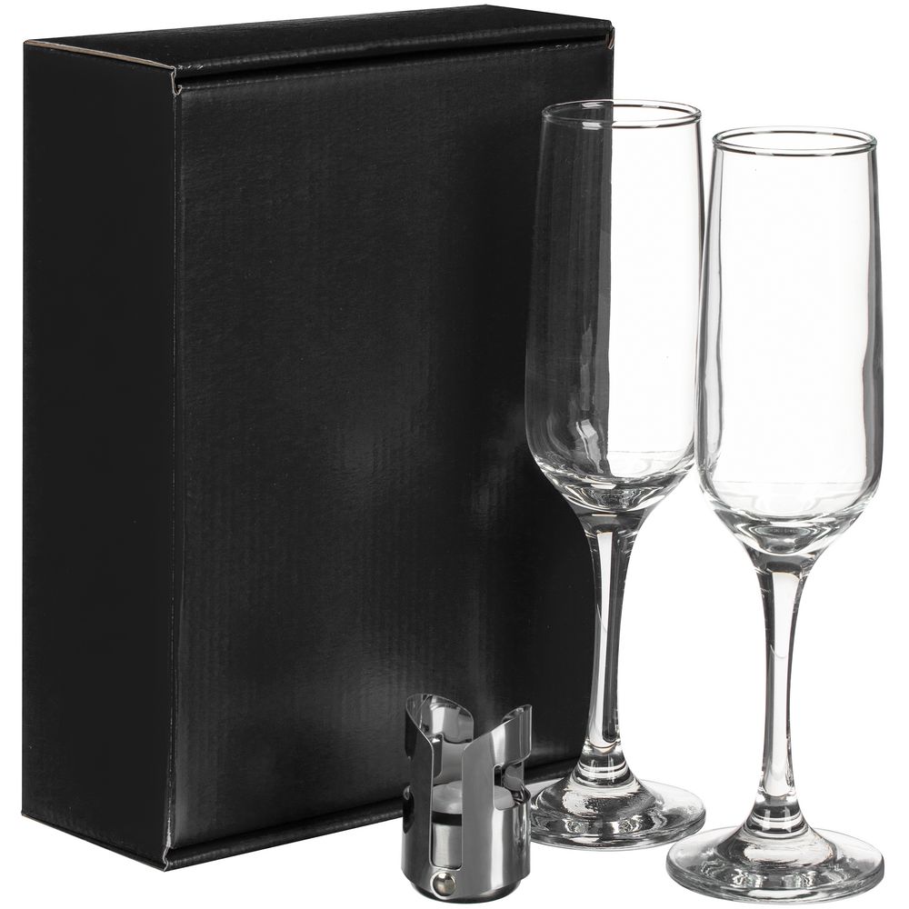 Набор для шампанского Isabella, в черной упаковке — изображение 2