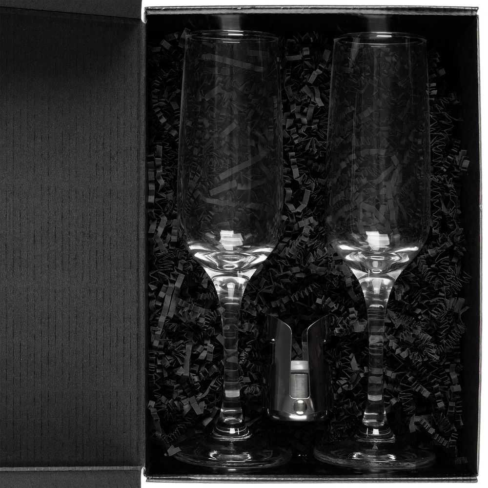 Набор для шампанского Isabella, в черной упаковке — изображение 5