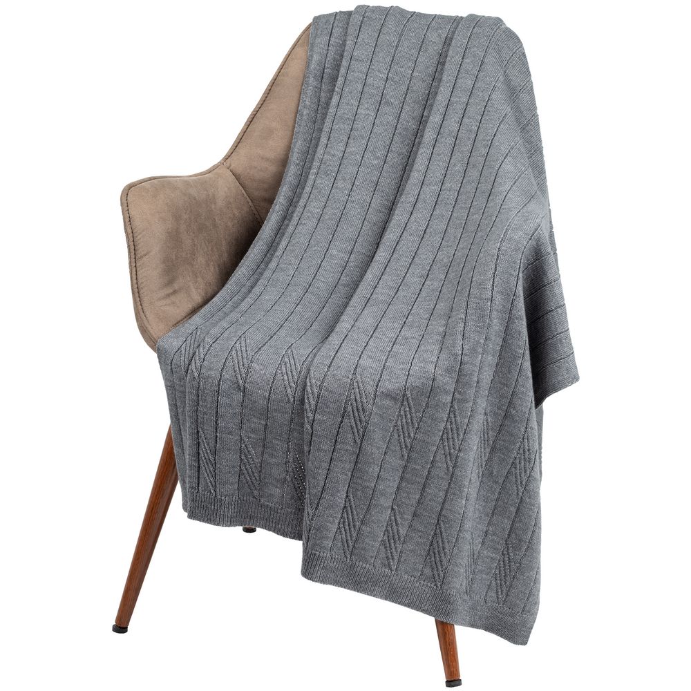 Плед Pluma, темно-серый (графит) — изображение 2