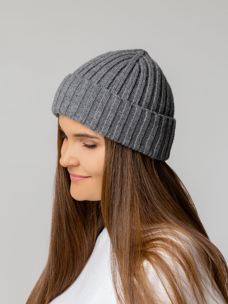Шапка Uni, серый меланж — изображение 6