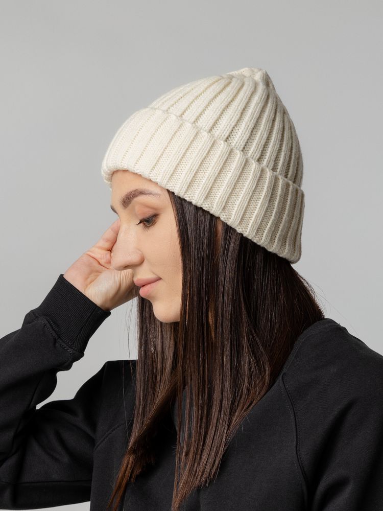 Шапка Uni, молочно-белая — изображение 7