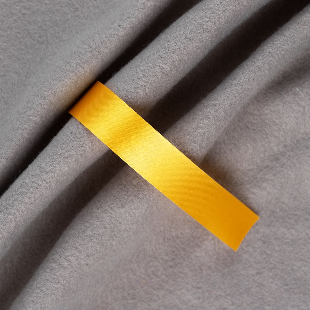 Лента сатиновая Satin 20 S, желтая, 40 см — изображение 2