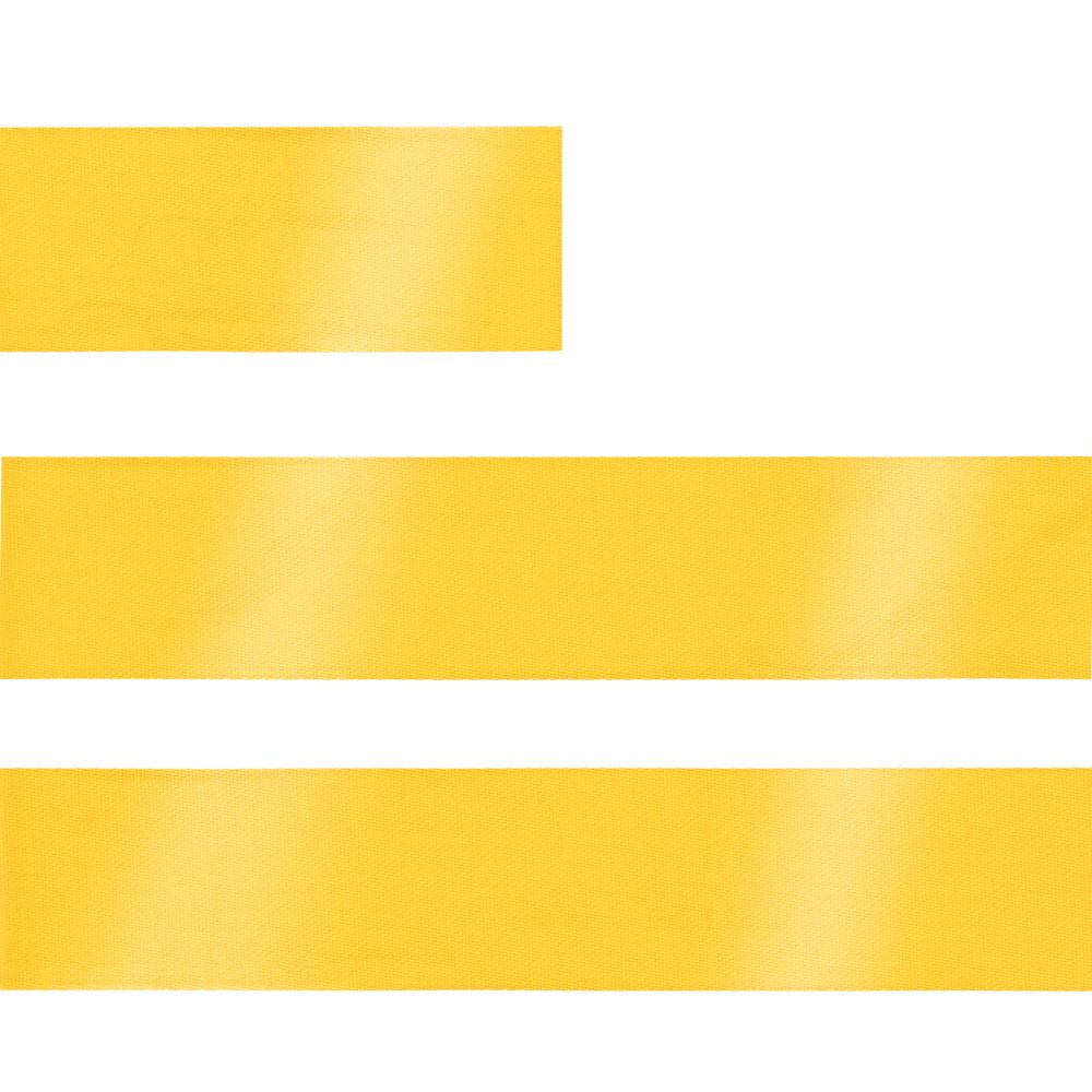 Лента сатиновая Satin 20 S, желтая, 10 см — изображение 3