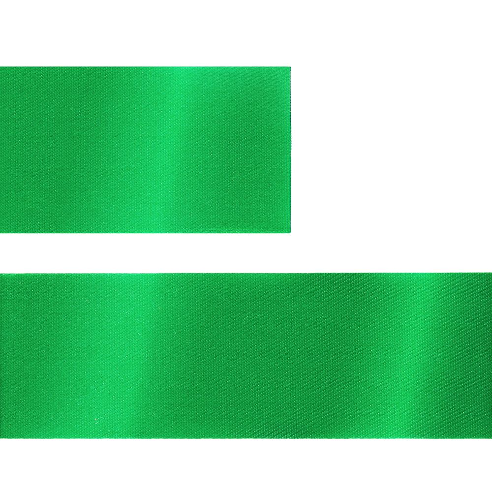Лента сатиновая Satin 35 XL, зеленая, 200 см — изображение 3