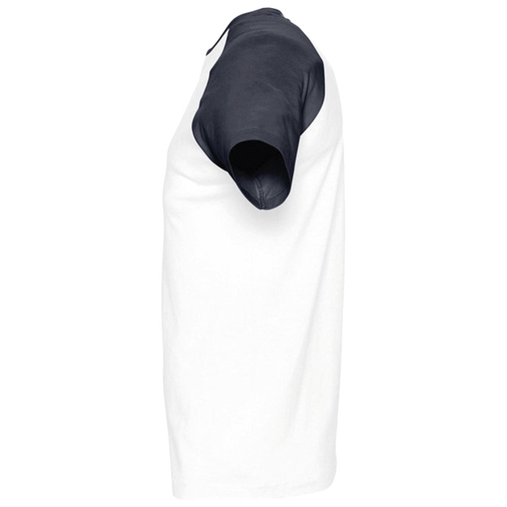 Футболка мужская двухцветная Funky 150, белая с темно-синим — изображение 4