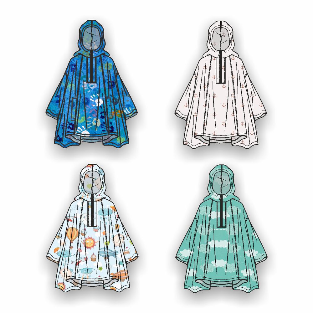 Дождевик-пончо детский AquaStop Kids на заказ — изображение 2
