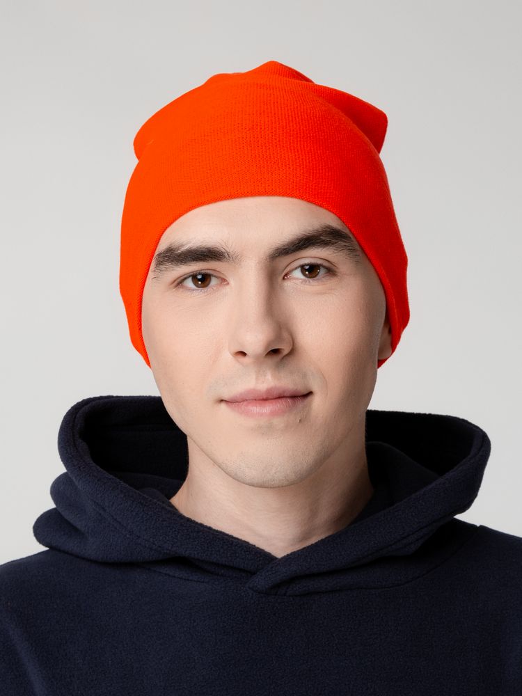 Шапка Hey, красно-оранжевая (кармин) — изображение 5