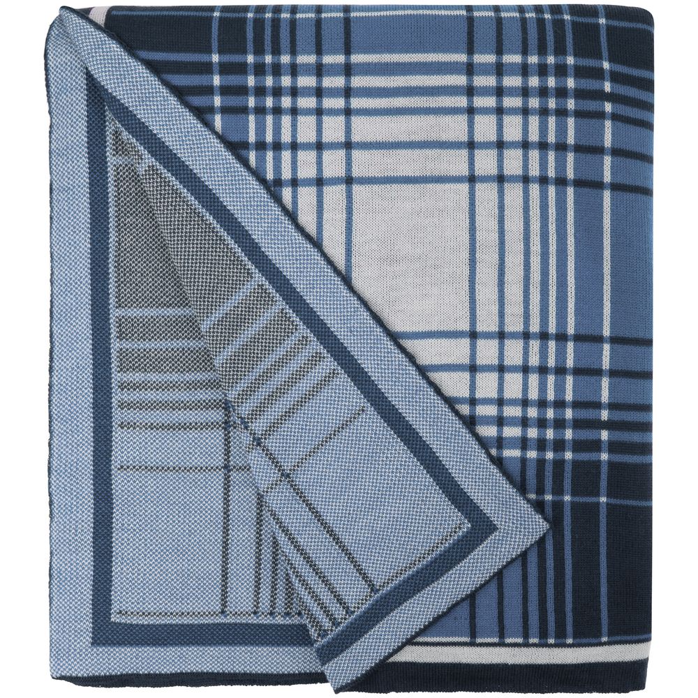 Плед Duotone, синий с белым — изображение 2