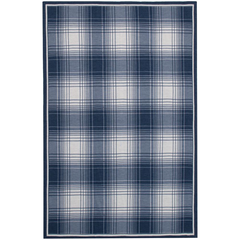 Плед Duotone, синий с белым — изображение 4