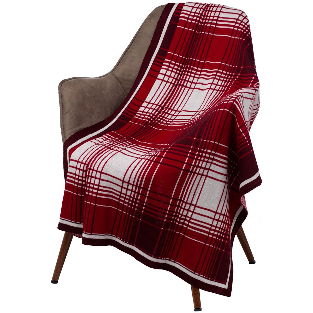 Плед Duotone, красный с белым — изображение 3