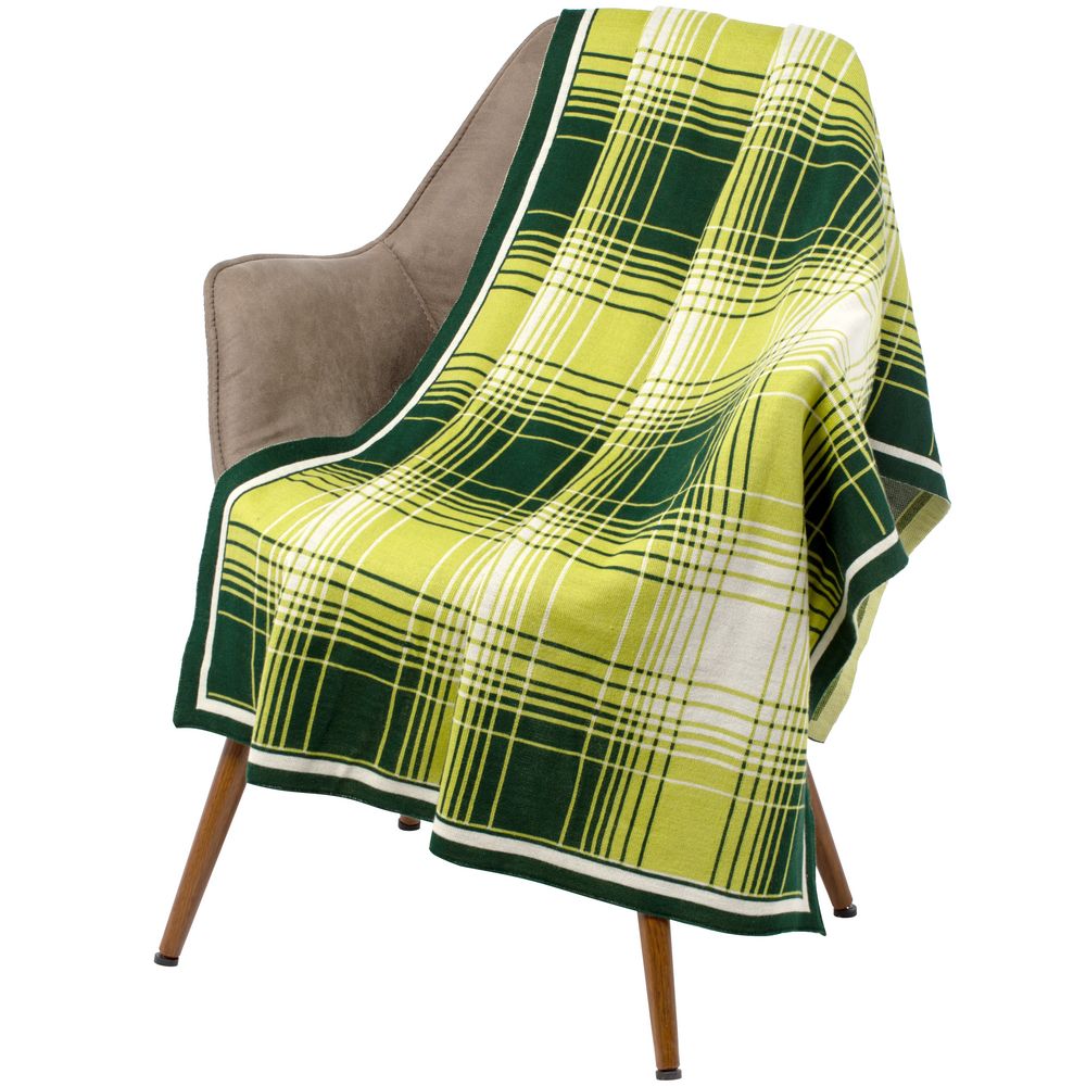 Плед Duotone, зеленый с белым — изображение 3