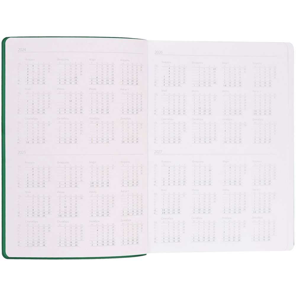 Ежедневник Flexpen Shall, недатированный, зеленый — изображение 10