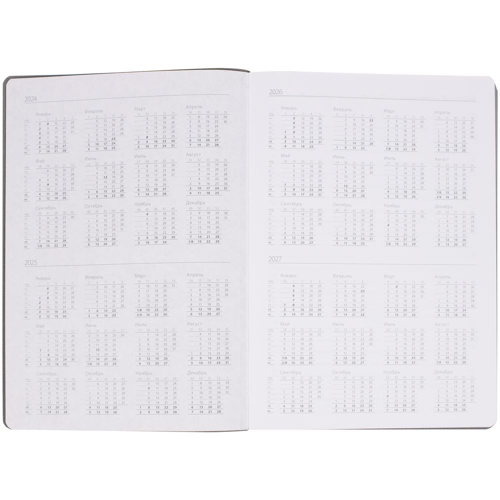 Ежедневник Flexpen Shall, недатированный, серый — изображение 11