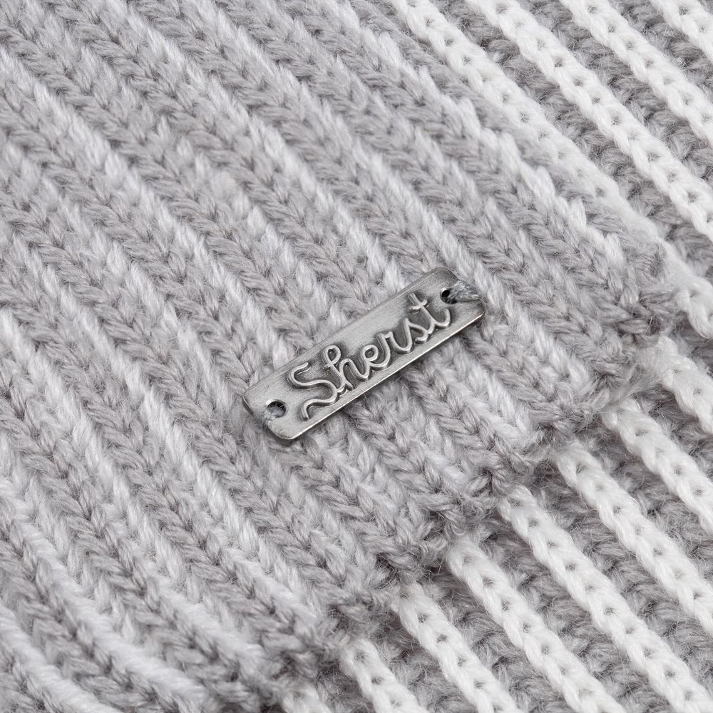 Шарф Nobilis, белый с серым — изображение 6