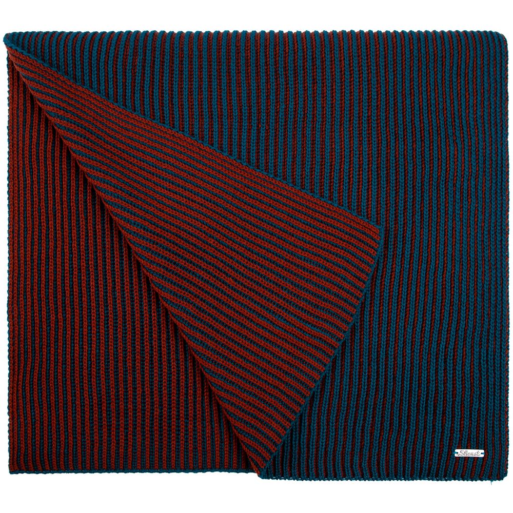 Шарф Nobilis, бирюзовый с терракотовым — изображение 3