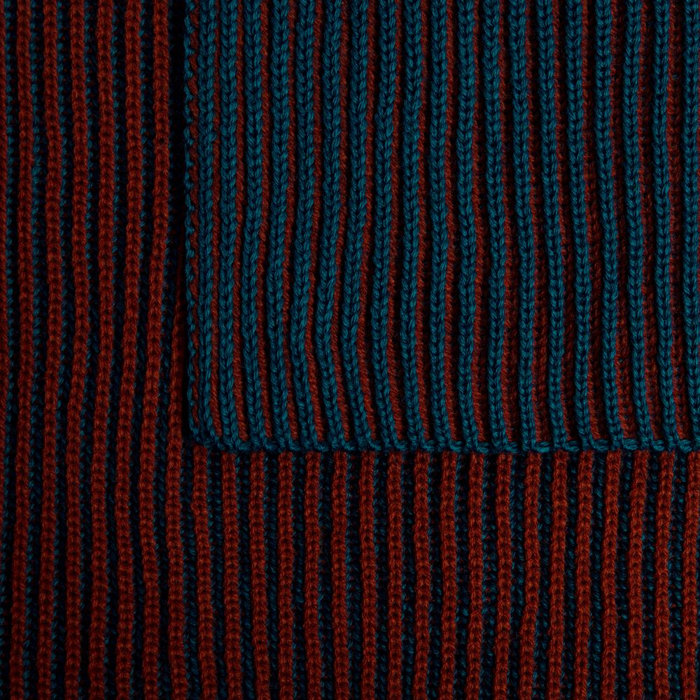 Шарф Nobilis, бирюзовый с терракотовым — изображение 5