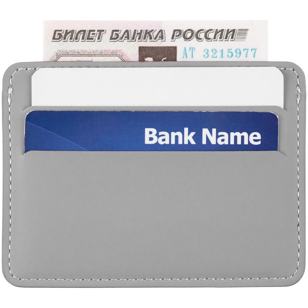 Чехол для карточек Shall Simple, серый — изображение 6