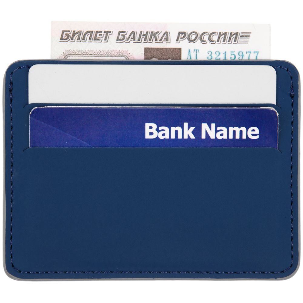 Чехол для карточек Shall Simple, синий — изображение 6