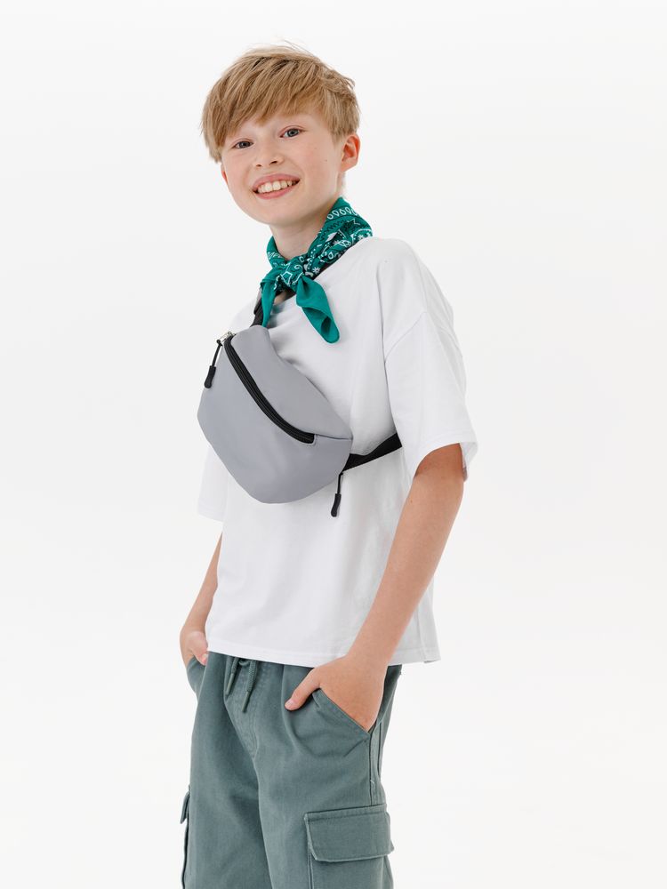 Детская поясная сумка Sonrisa, серая — изображение 5