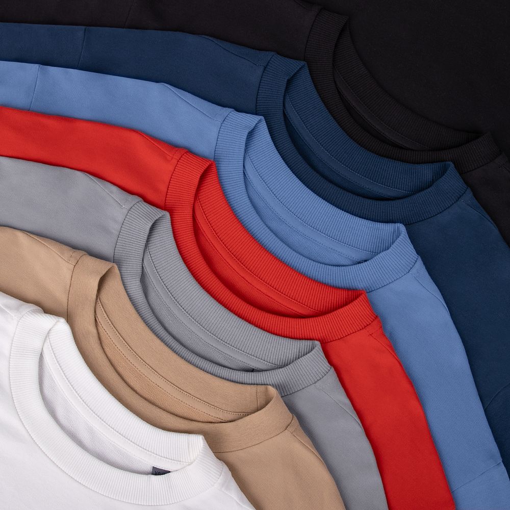 Футболка оверсайз с двойным рукавом Kosmos, бежевая — изображение 5