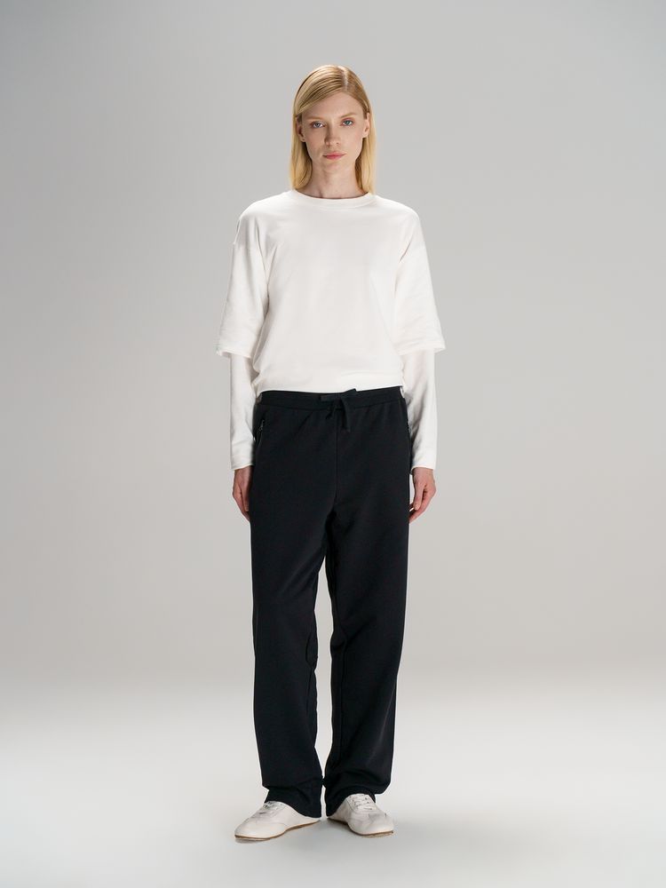 Футболка оверсайз с двойным рукавом Kosmos, молочно-белая — изображение 9