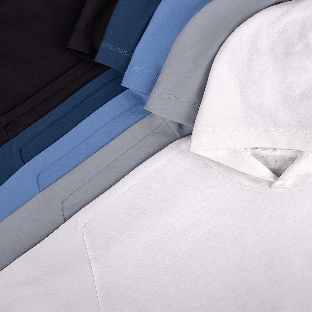 Футболка оверсайз унисекс с капюшоном Neofit, светло-серая — изображение 5