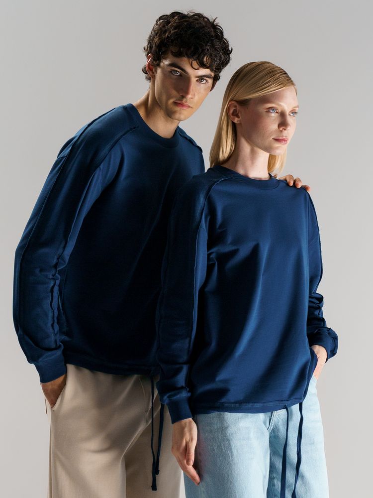 Свитшот унисекс Vozduh, темно-синий — изображение 11